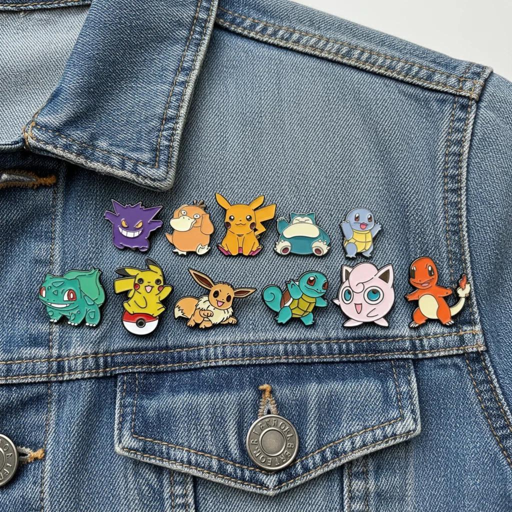 Ensemble d'épingles en émail Pikachu Gengar, 11 pièces, broches à bandes créatives pour sac à dos et