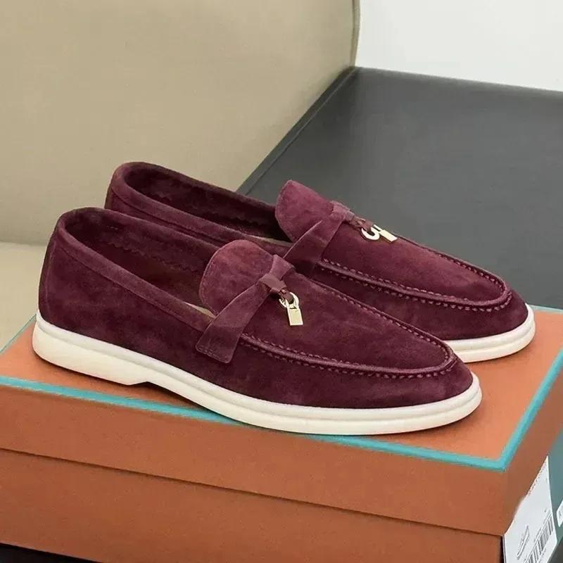 Chaussures Vintage décontractées à la mode, mocassins à talons plats pour femmes, chaussures plates