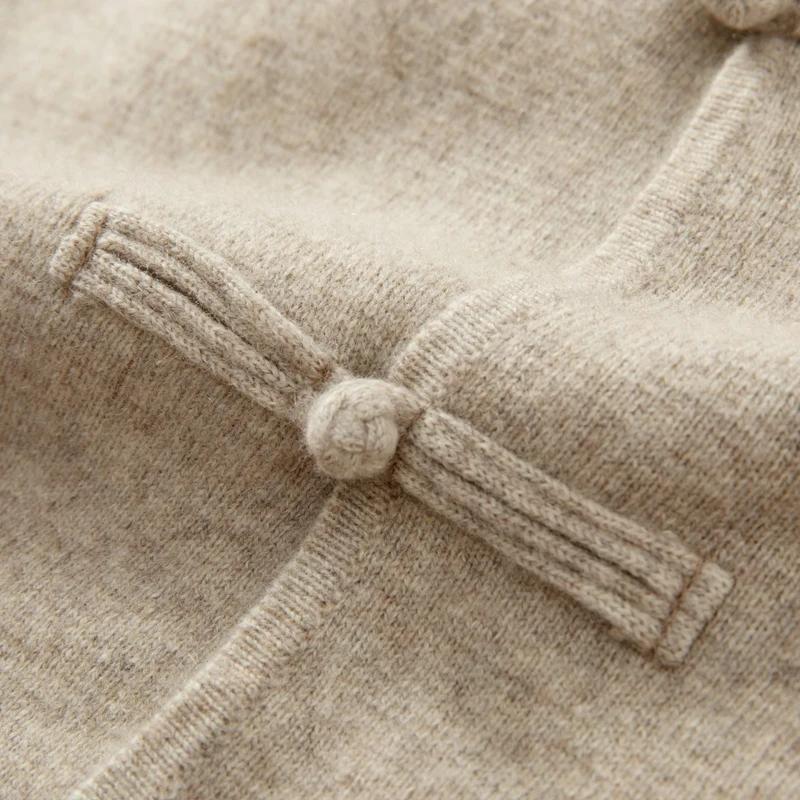 Cardigan rétro Tang pour homme, pull en cachemire, veste rembourrée tricotée, costume décontracté, 1
