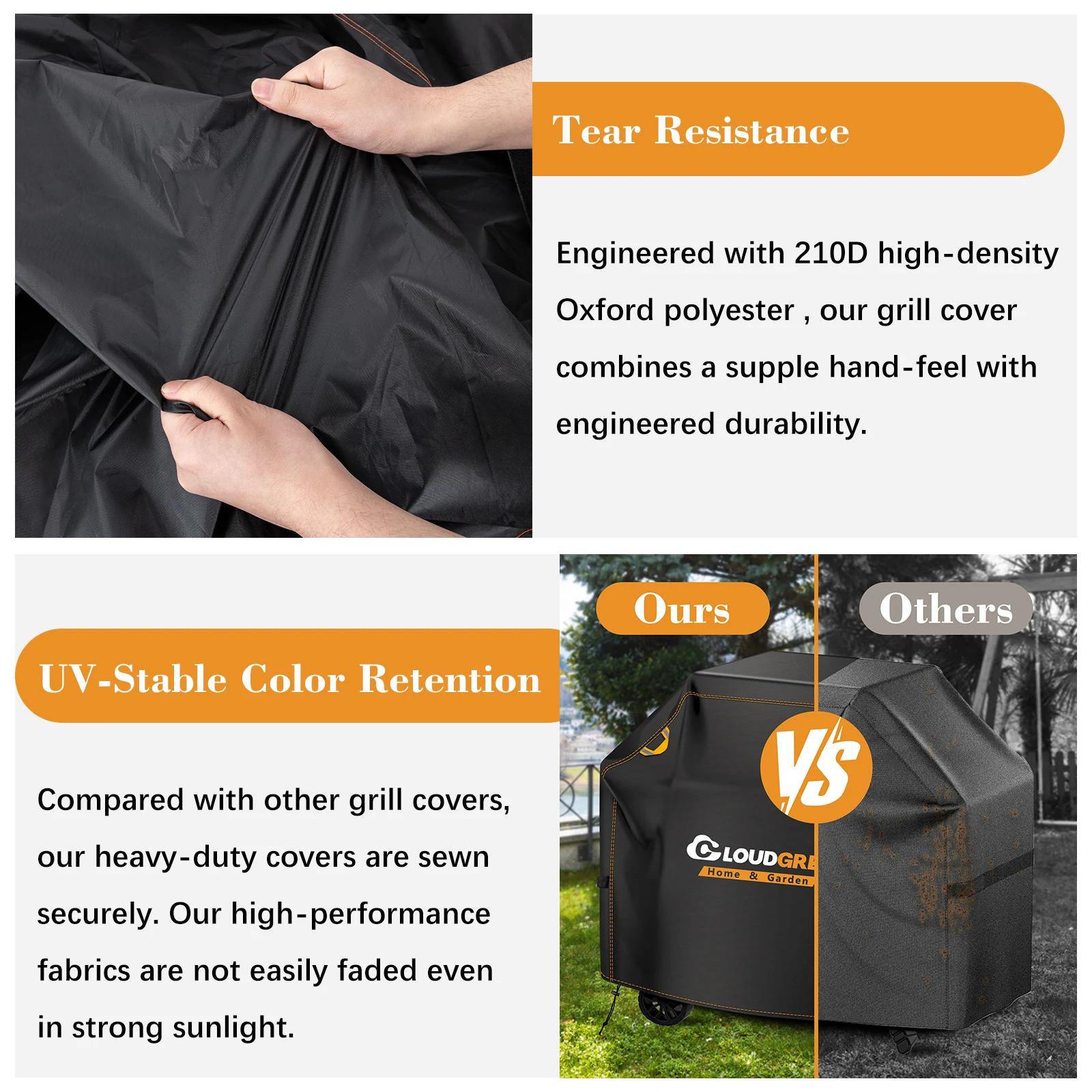 [Couvercle de barbecue à fil orange LG-210D] Housse de four à gaz de barbecue anti-déchirure avec co