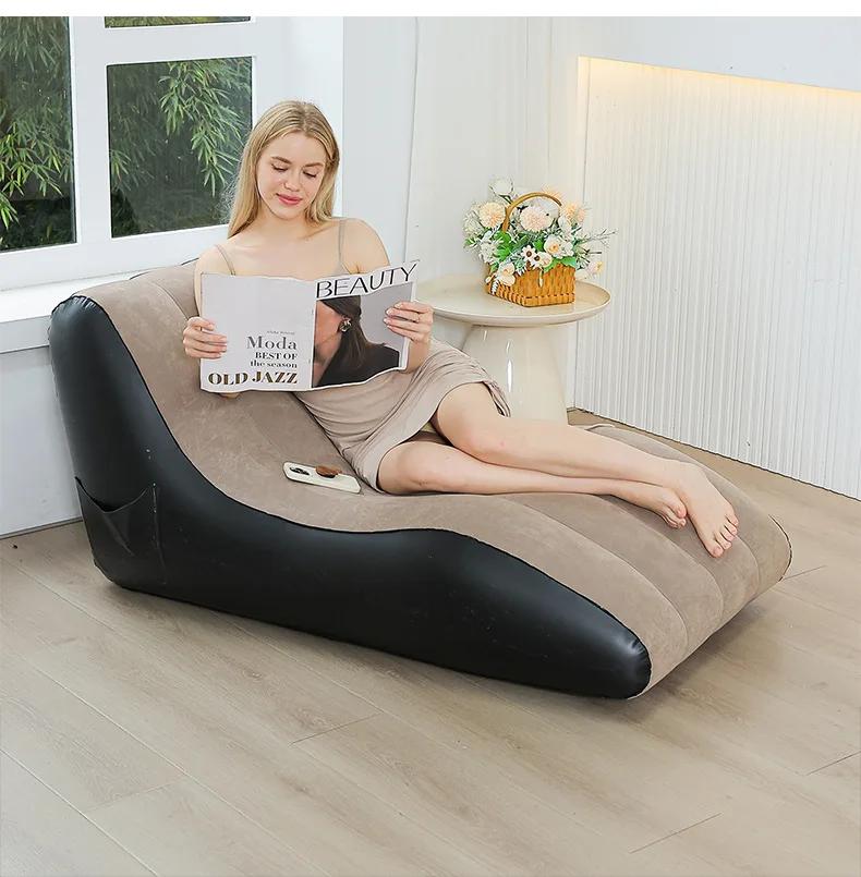 Chaise longue gonflable, chaise longue gonflable, canapé à Air de plage, canapé de salon paresseux p