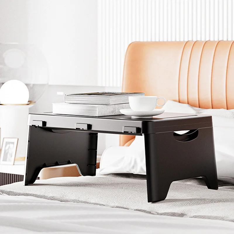 Table pliante pour ordinateur portable avec compartiments de rangement - Plateau robuste pour ordina
