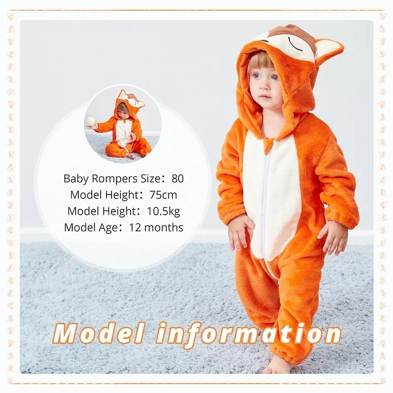 MICHLEY carnaval dinosaure bébé barboteuses hiver flanelle enfant en bas âge vêtements pour bébés à 