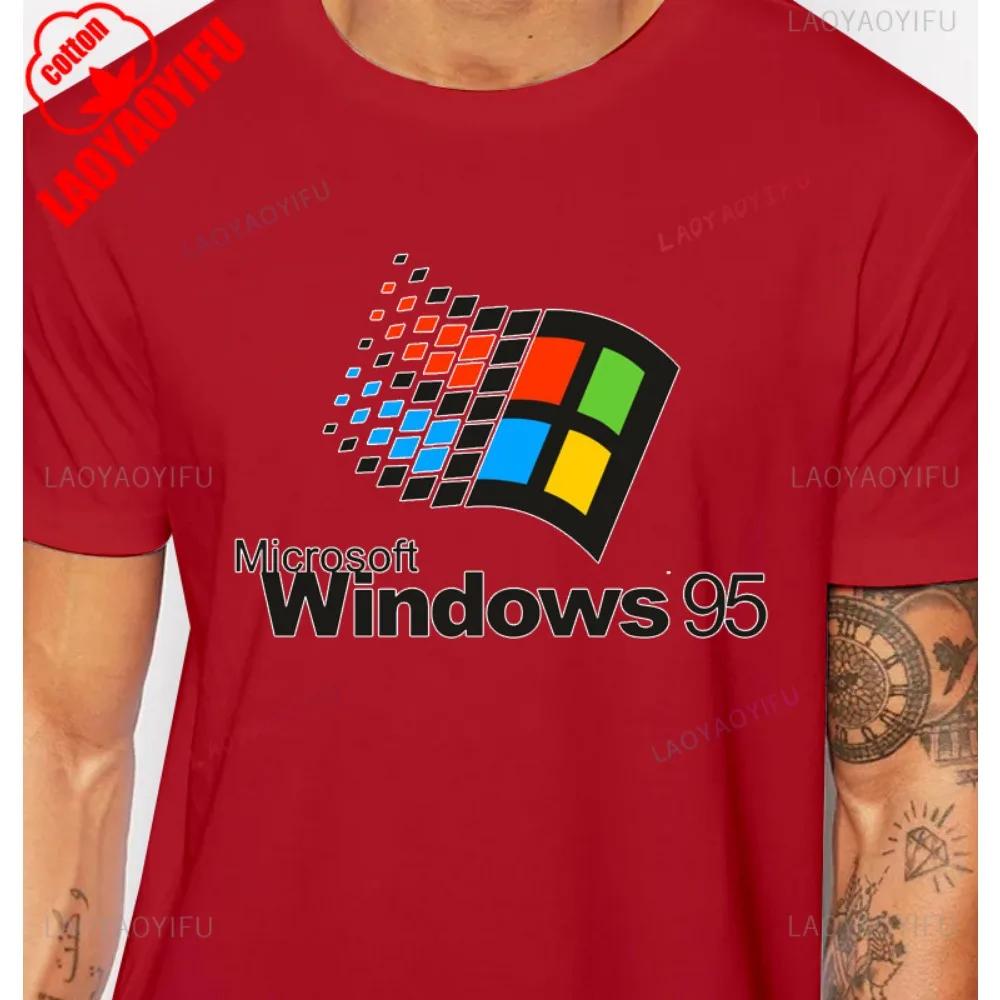 Windows 95 graphique drôle système informatique t-shirt Vintage années 90 80 programmeur blague Meme