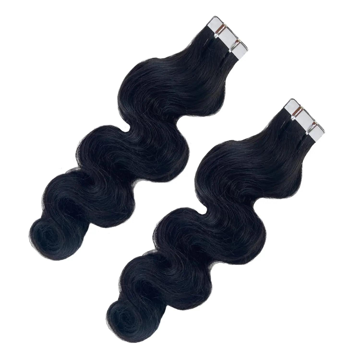 Extensions de cheveux humains Body Wave, vrais cheveux humains, bande dans les cheveux, 100% cheveux