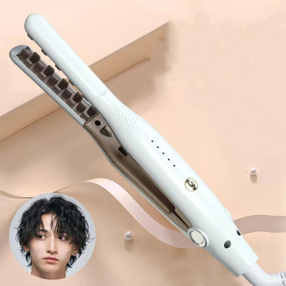 Volumisateur de fer à sertir professionnel en céramique, grille 3D, bigoudi ondulé moelleux, fer pla