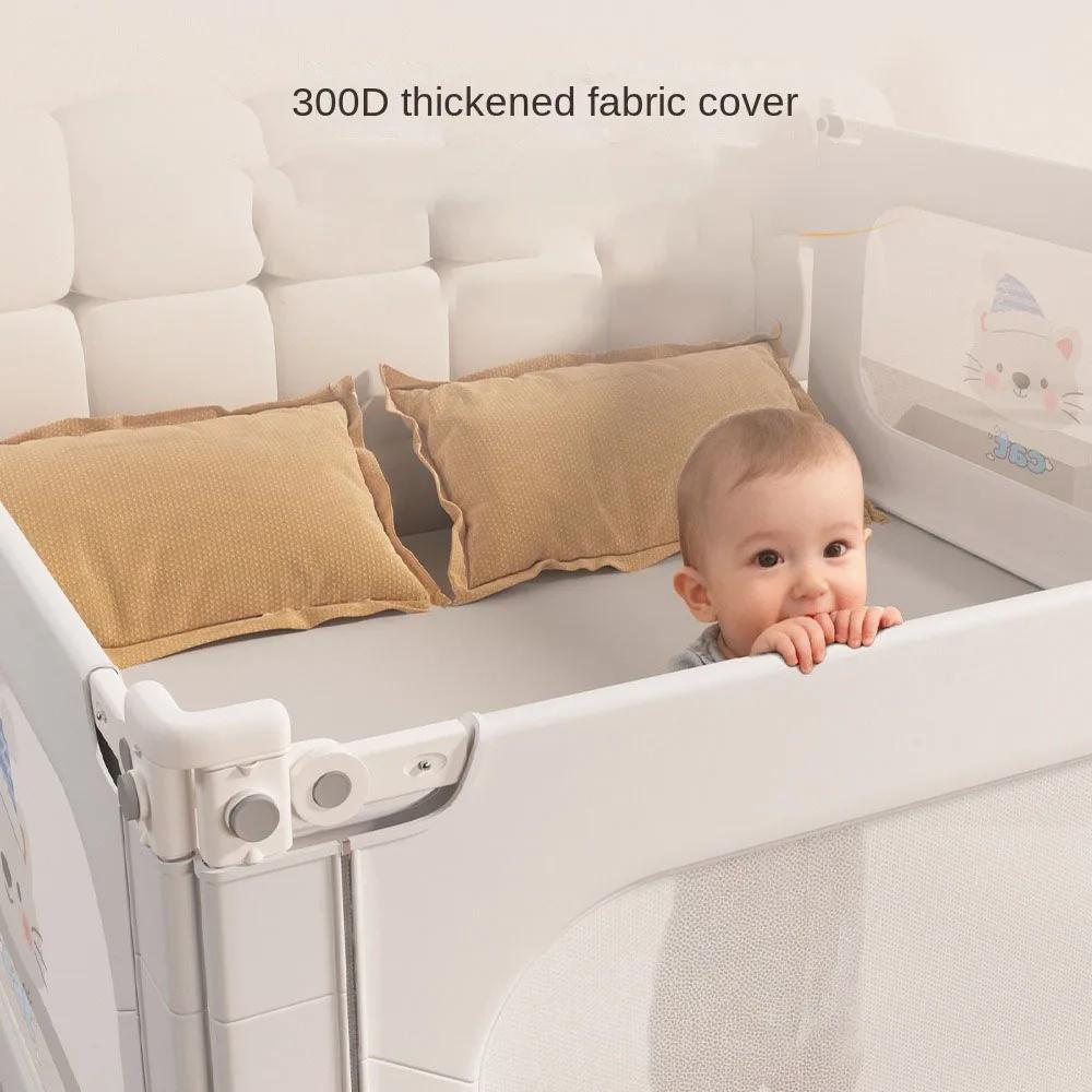 Barrière de sécurité pour lit bébé à 3 côtés, barrières de lit et barre de protection à base triangu