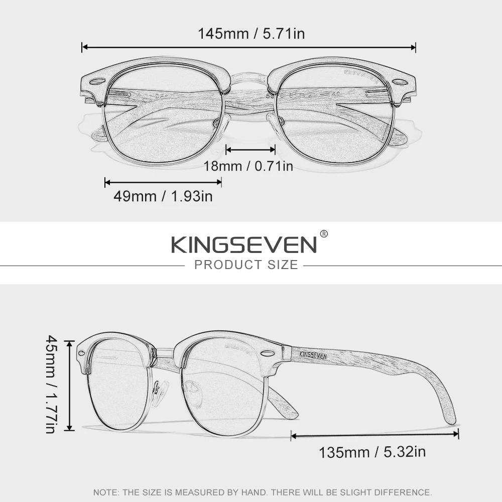 Lunettes de soleil polarisées vintage KINGSEVEN pour hommes et femmes, protection UV400, lunettes de