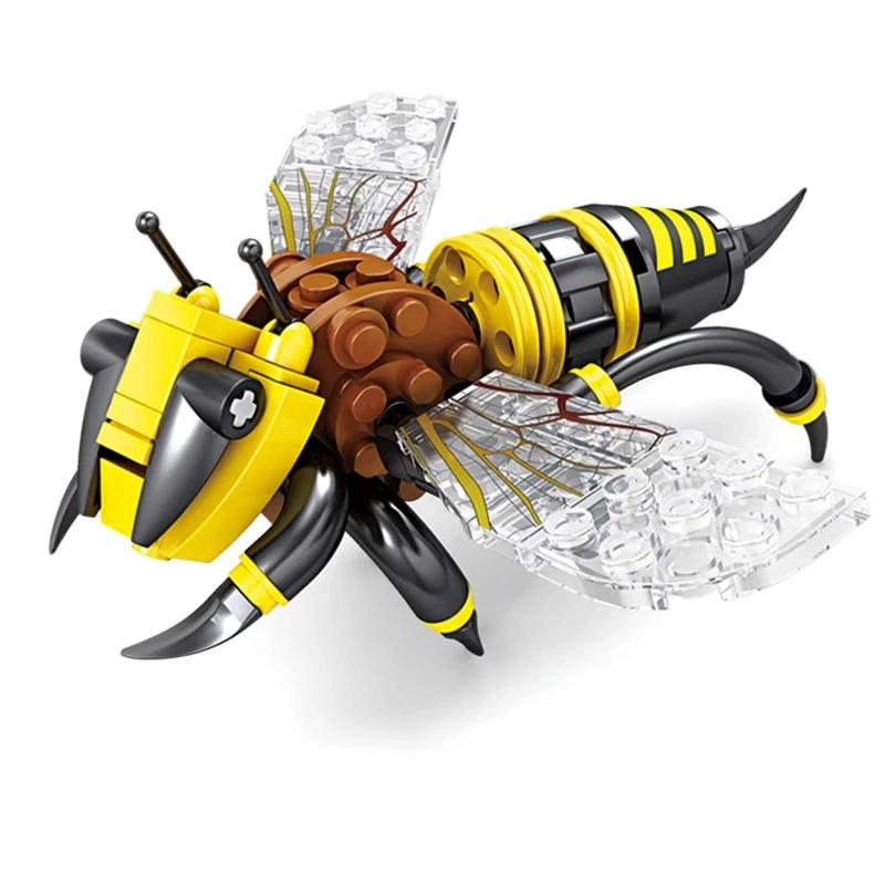 Blocs de construction créatifs, modèle d'insecte, abeille, libellule, fourmi, mante, jouets assemblé