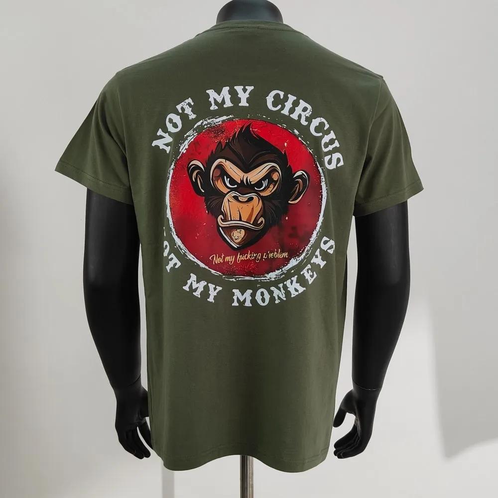 Pas mon cirque pas mes singes pas mon problème imprimé T-Shirt été respirant Camisetas nostalgie swe