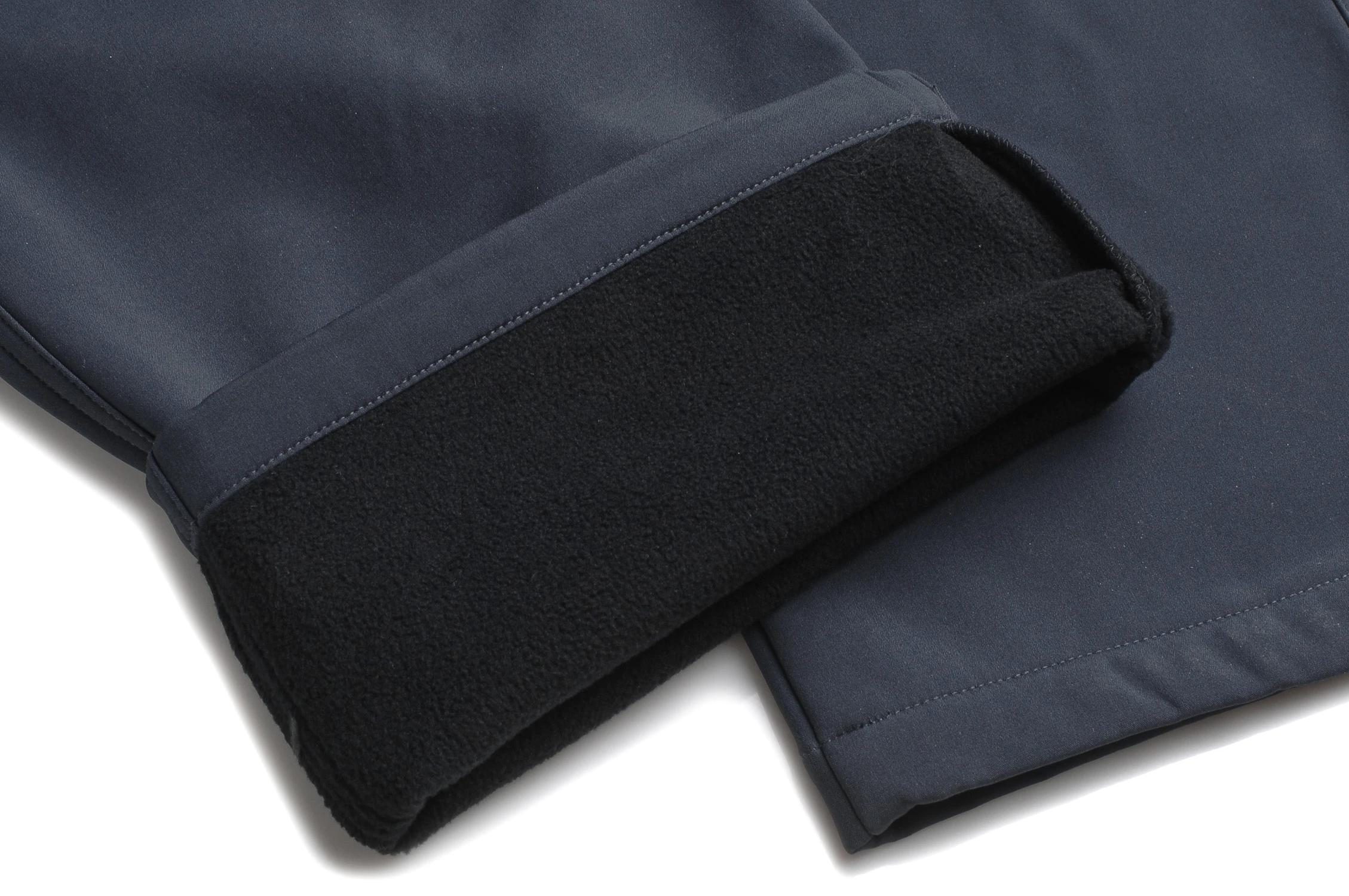 Pantalon de randonnée imperméable pour hommes, doublé polaire, pantalon de Ski de neige, Softshell d