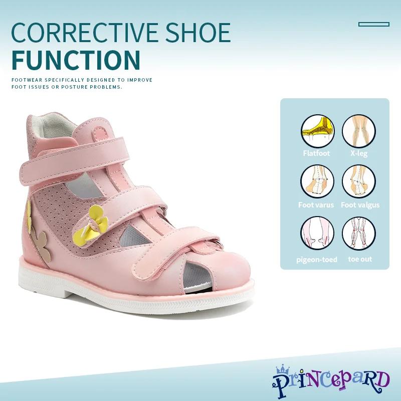 Sandales correctrices orthopédiques pour enfants, chaussures orthopédiques à fleurs pour filles, cha