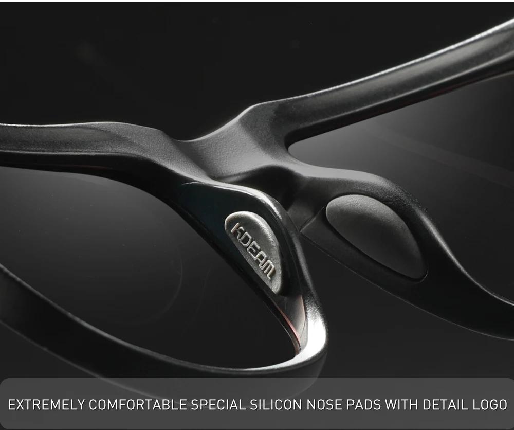 KDEAM lunettes de soleil pour hommes de grande taille lunettes de Vision nocturne photochromiques po