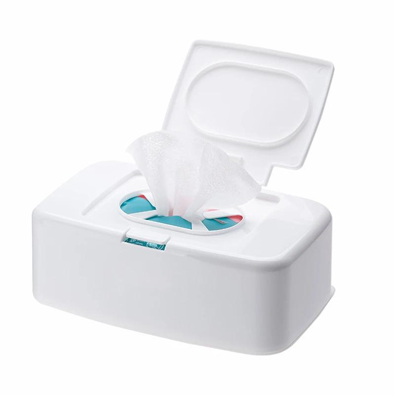 Boîte à mouchoirs humides, distributeur de lingettes portables, boîte de rangement de serviettes, co