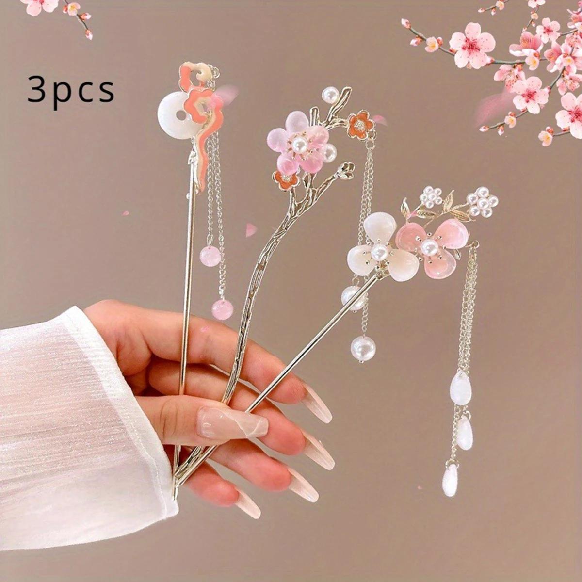 Accessoire de cheveux romantique de Style chinois, bijoux en alliage, aiguille à cheveux pour femmes
