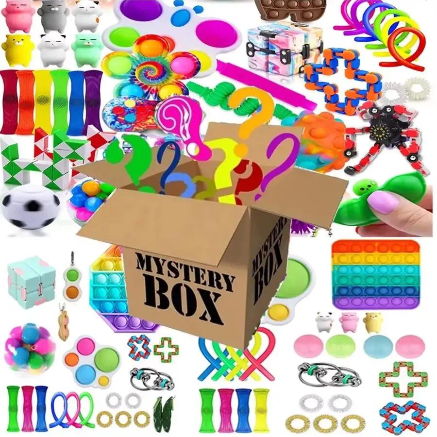 Jouets Fidget aléatoires, paquet de cadeaux mystère, boîte Surprise 300, ensemble de Fidget différen