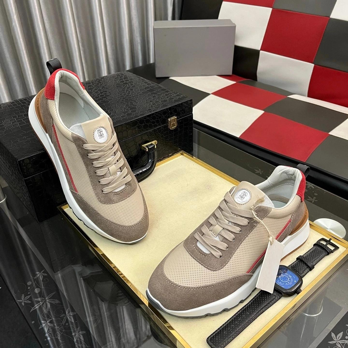 Chaussures pour hommes de marque de luxe, baskets décontractées faites à la main, tissu en nylon jac