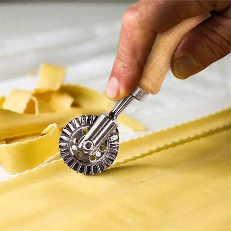 Moules à biscuits à pâtes manuels, coupe-raviolis, presse à biscuits avec manche en bois, outil de c