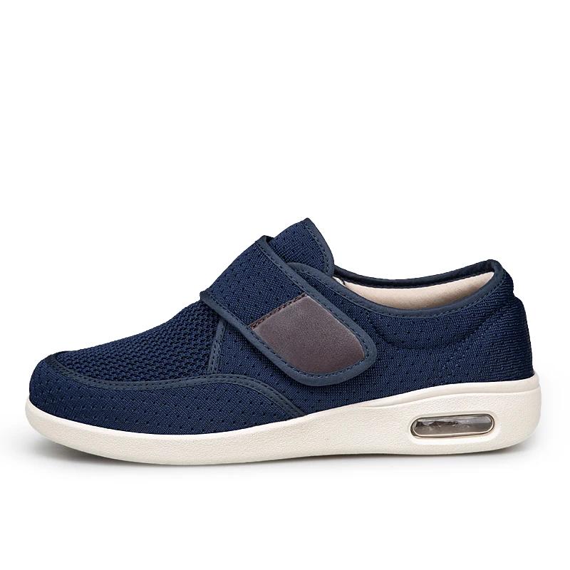 Chaussures pour diabétiques réglables pour hommes, orthopédiques pour personnes âgées, pieds gonflés