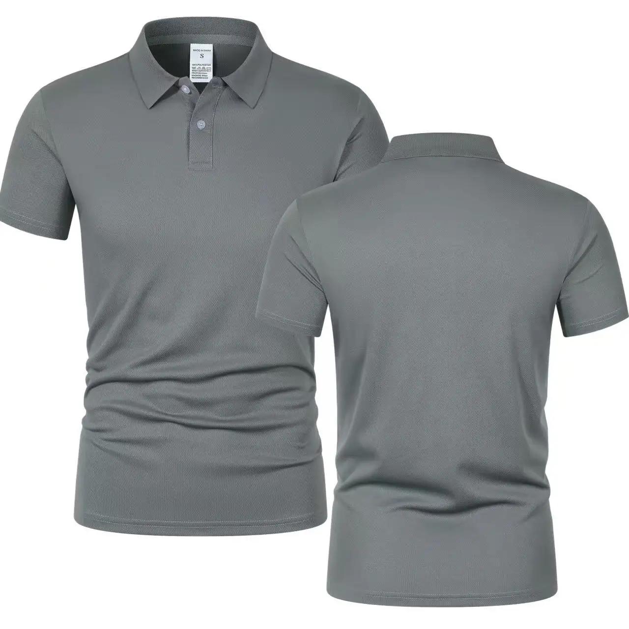 T-shirt à manches courtes et col pour homme, Polo décontracté, couleur unie, tendance, respirant, am