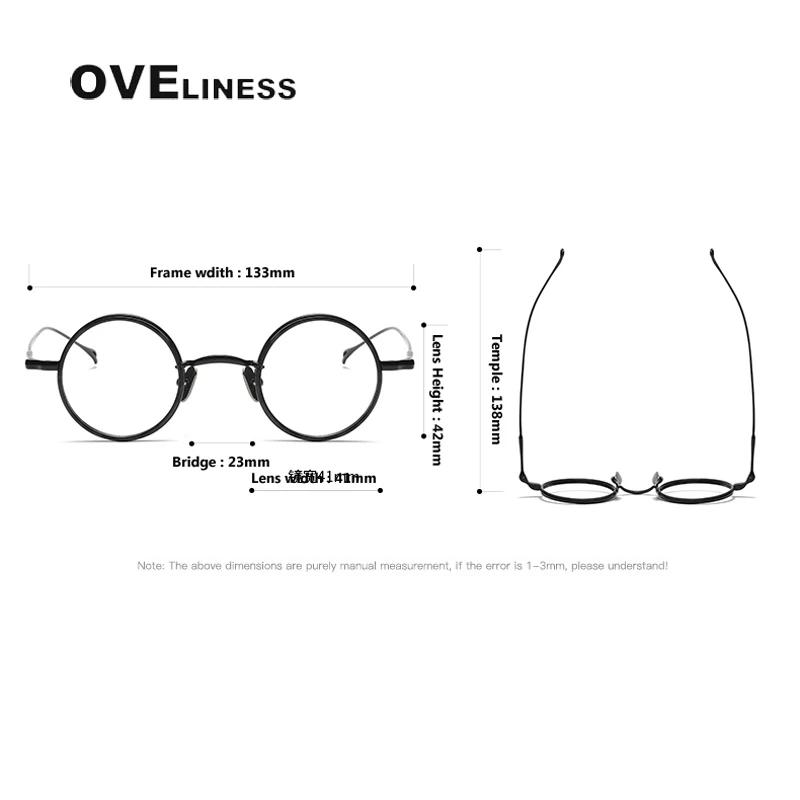 Monture de lunettes en titane pur hommes Vintage rond nouvelle marque Design montures de lunettes fe