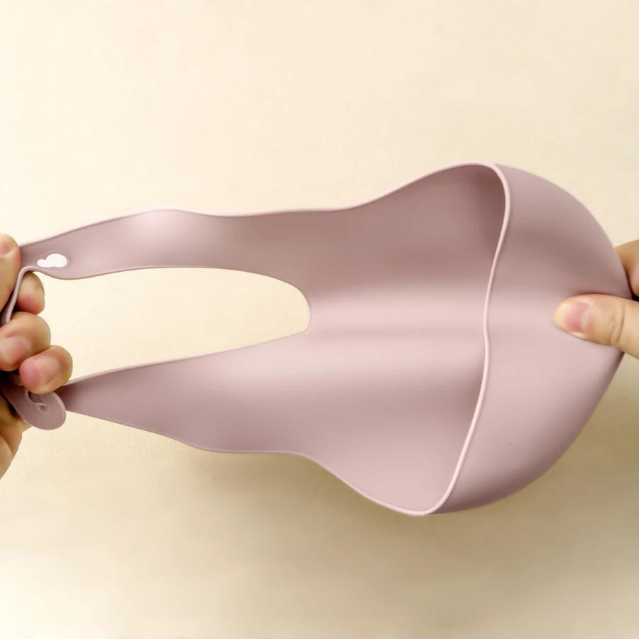 2 pièces enfant en bas âge Silicone plaque de poitrine bébé bavoir imperméable couleur unie infantil