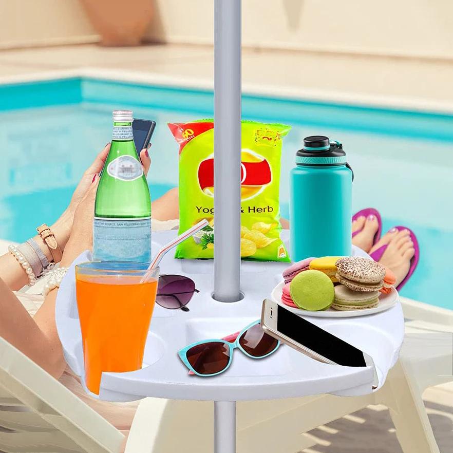 CYBeach-Parapluie escalade avec 4 porte-gobelets et 4 grilles de collation, adapté aux plages, terra
