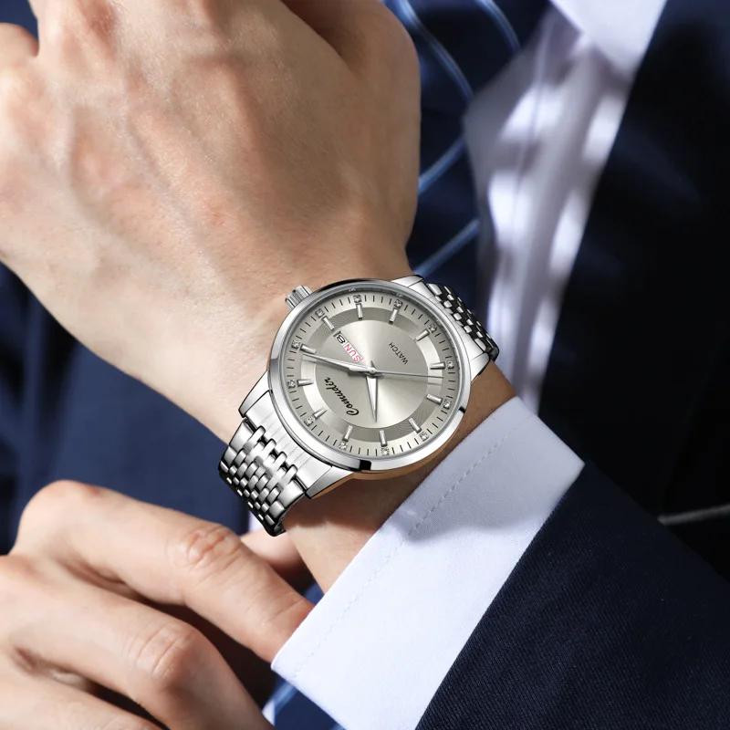 Montre pour hommes entièrement automatique et Non mécanique, évidée, étanche, tendance, brille dans 