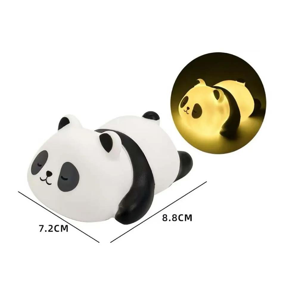 Nouveau Panda LED veilleuse salon mignon Panda lampe en plastique décor de chevet créatif enfants ve