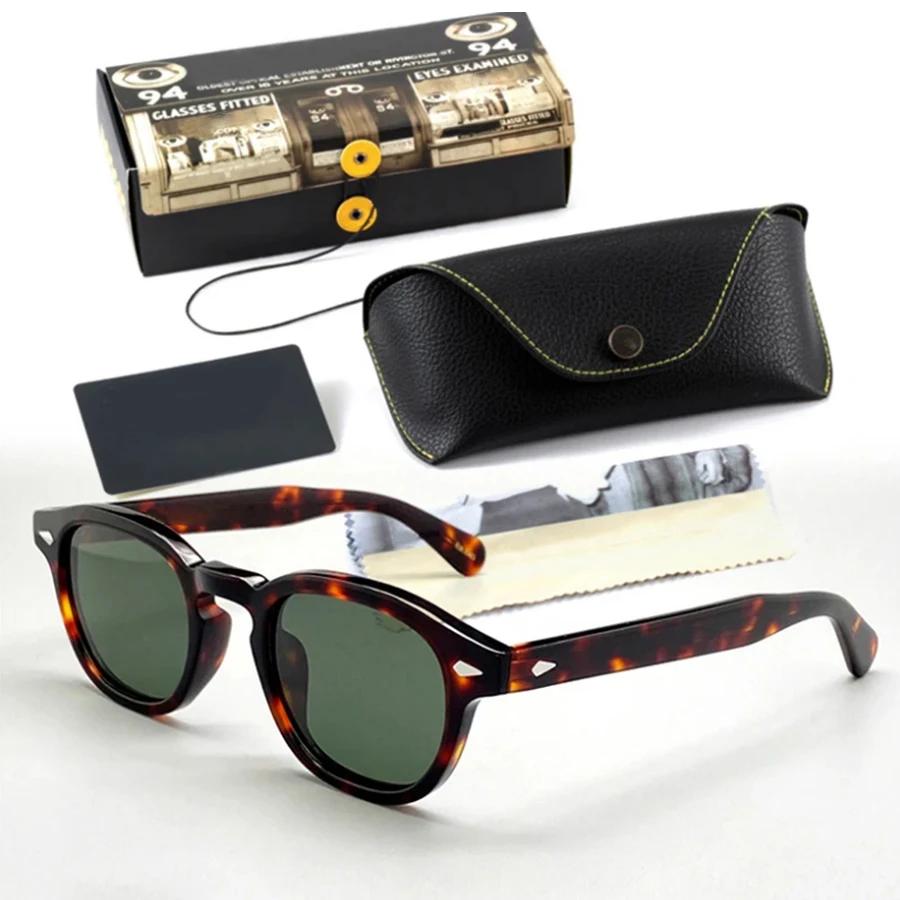 Lunettes de soleil polarisées Johnny Depp pour hommes et femmes, monture en acétate, marque de luxe,