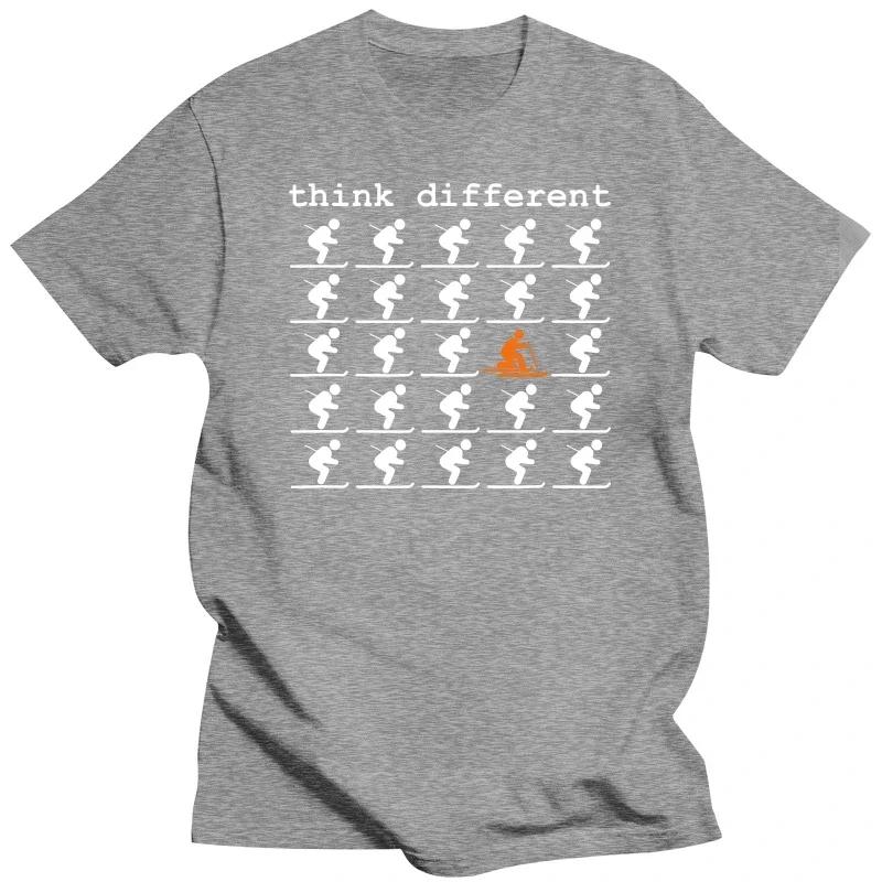 T-shirt de ski unisexe à manches courtes, Think Different, Telemark Ski, Free your Heel, Top Quality