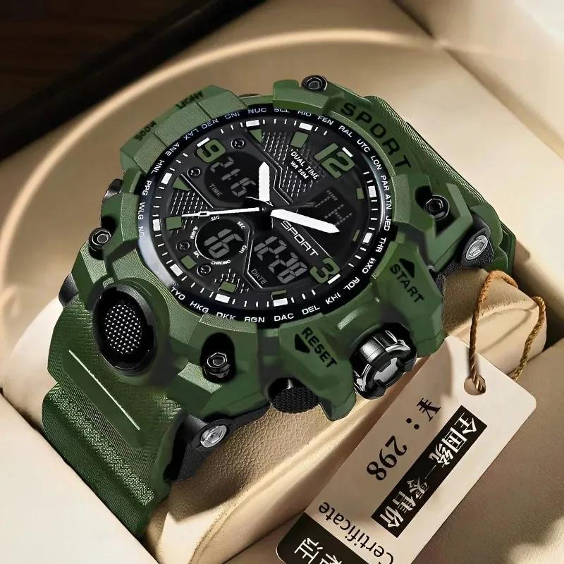 Achats chauds hommes adolescents lycéen mode tendance noir technologie sport lueur montre électroniq