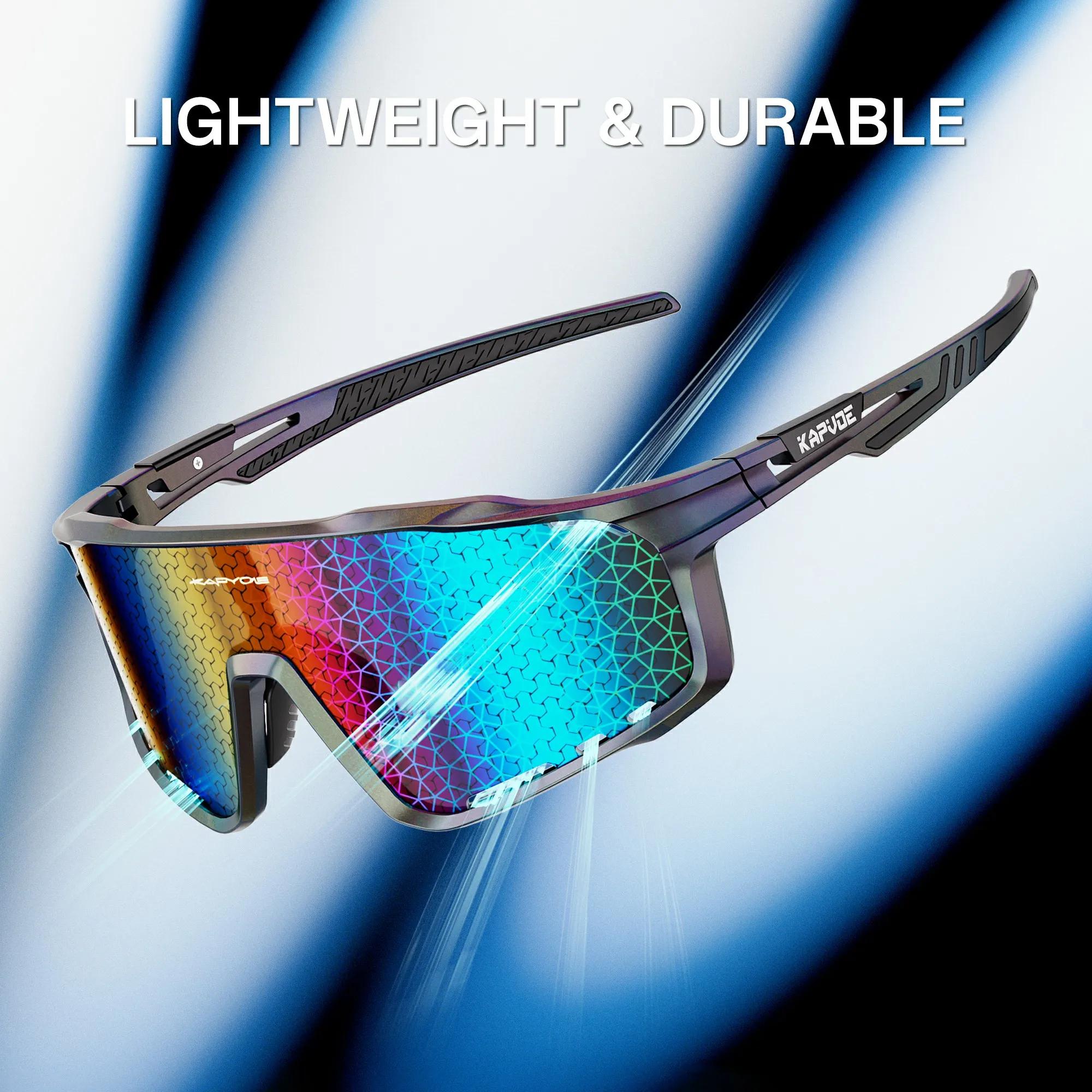 KAPVOE nouvelles lunettes de cyclisme en plein air vtt Sports de route lunettes de soleil de vélo lu