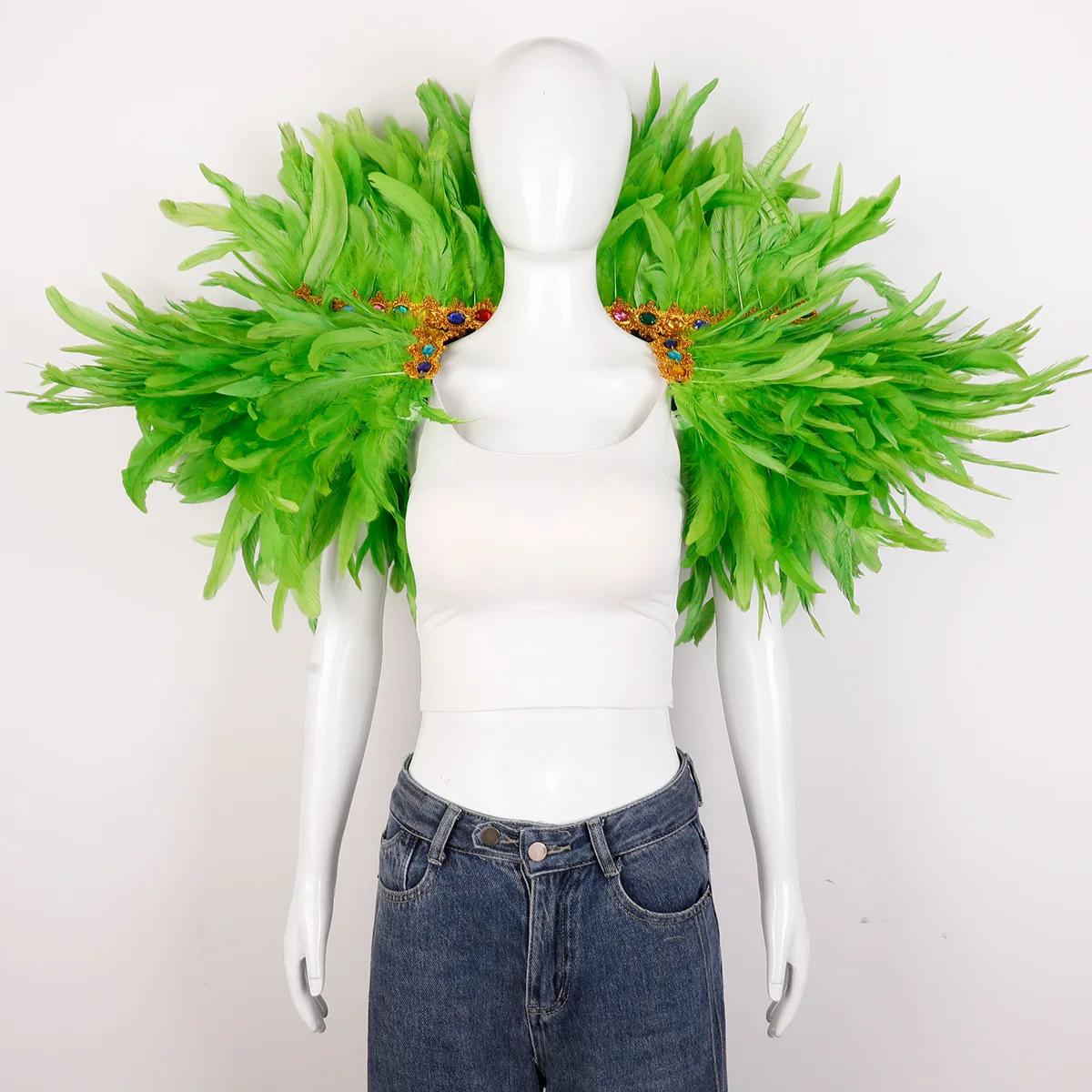 Plume châle Halloween carnaval Costume piste Performance balle gilet écharpe cape fête châle Cosplay