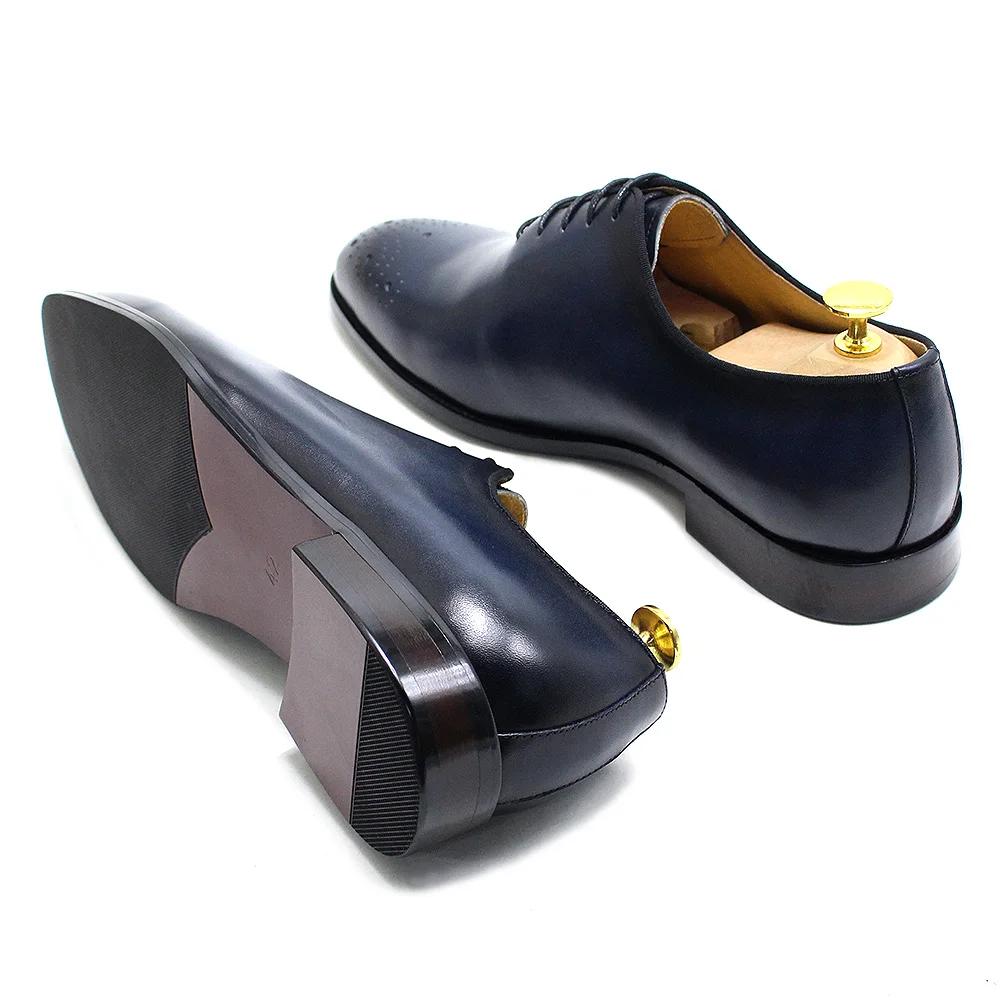 Chaussures provoqué faites à la main en cuir véritable pour hommes, style italien classique, coupe c