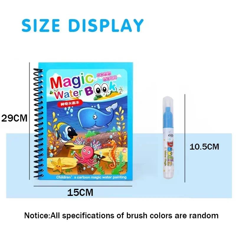 Livre magique de dessin à l'eau, jouet Montessori réutilisable pour enfants, livre de coloriage avec