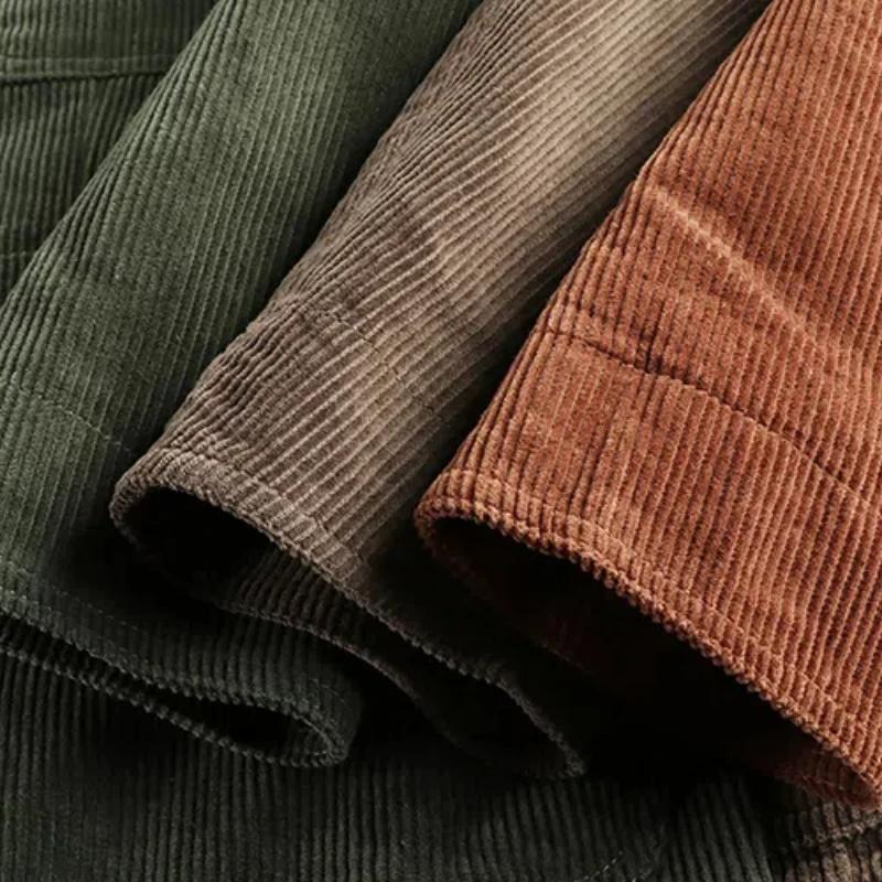 Rapingent-Costume décontracté en velours côtelé de coton lavé pour hommes, veste ample, mode vintage