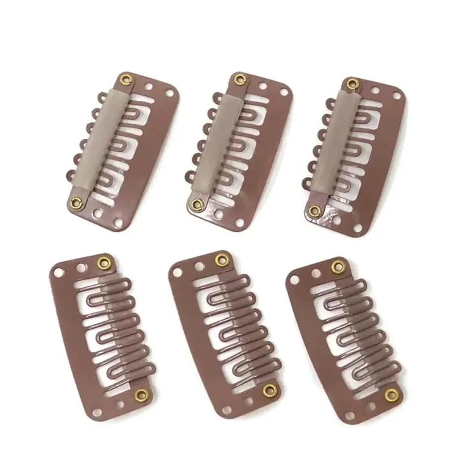 50 pinces à cheveux noires et marron de 2,3 cm à 3,2 cm pour extensions de cheveux, trames de perruq