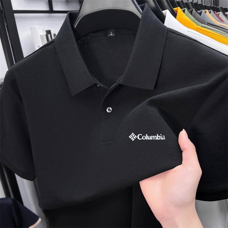 Polo d'été de luxe 100 % coton pour homme, manches courtes, imprimé lettres, 25 couleurs, T-shirt de