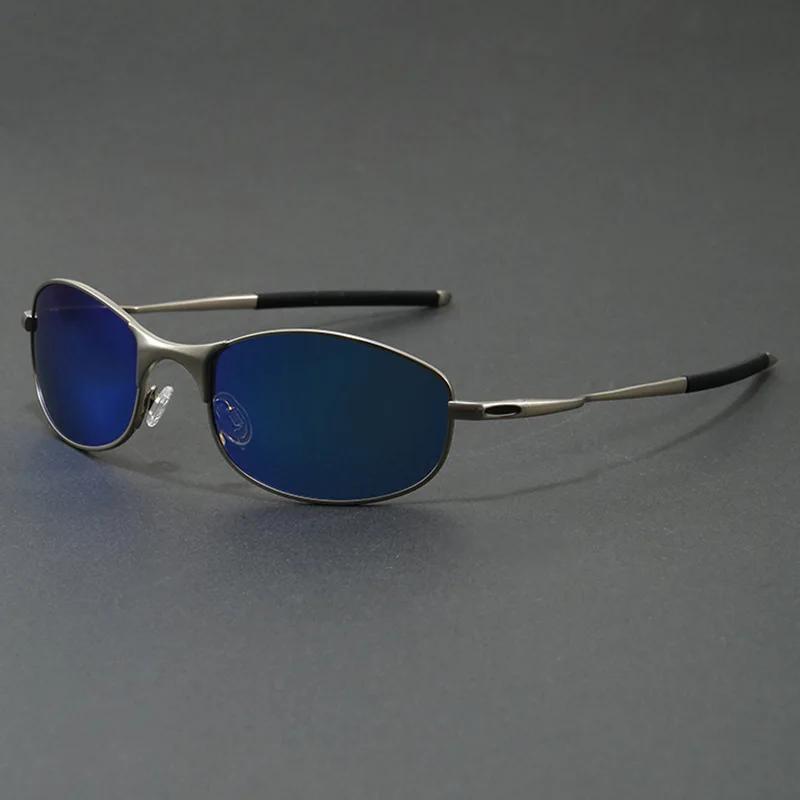 Lunettes de soleil polarisées pour hommes, Protection UV400, monture métallique Ultra légère, pour l
