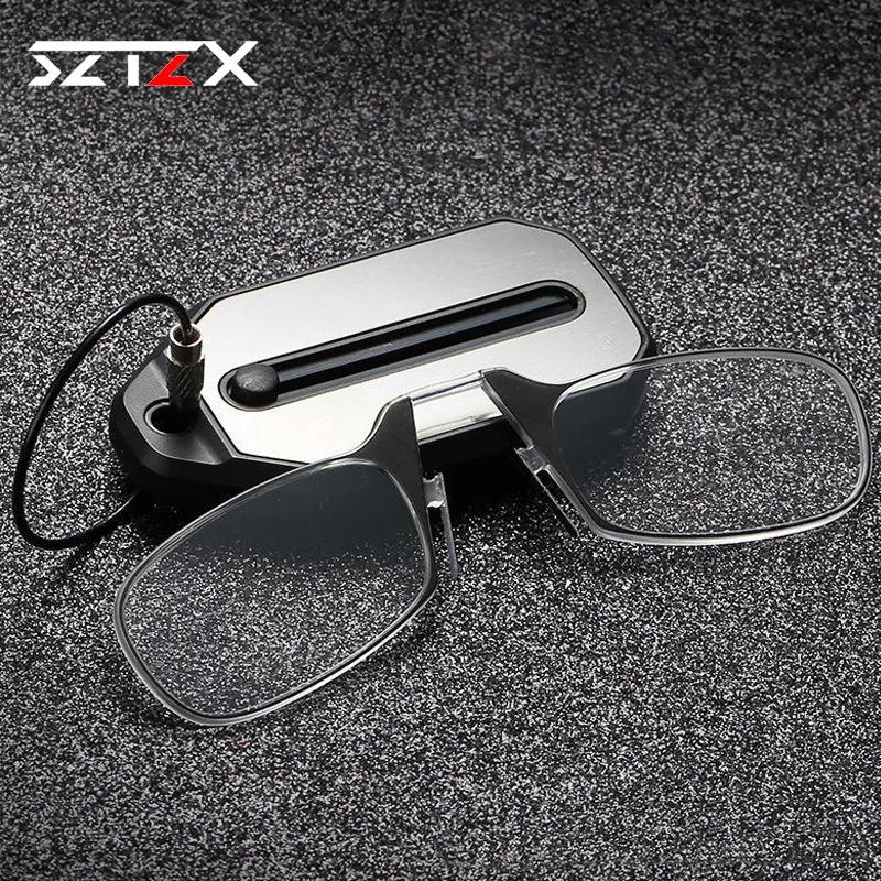 Lunettes de lecture à clipser pour le nez, pliables, ultralégères, porte-clés, pour hommes et femmes