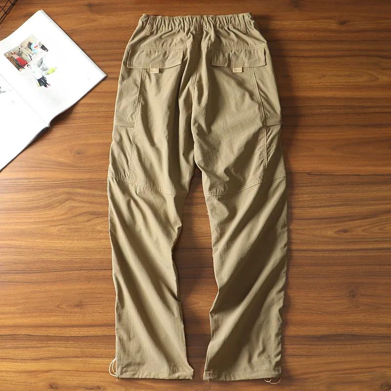 Pantalon cargo d'été pour homme, style urbain, pantalon de jogging ample, pantalon de randonnée long
