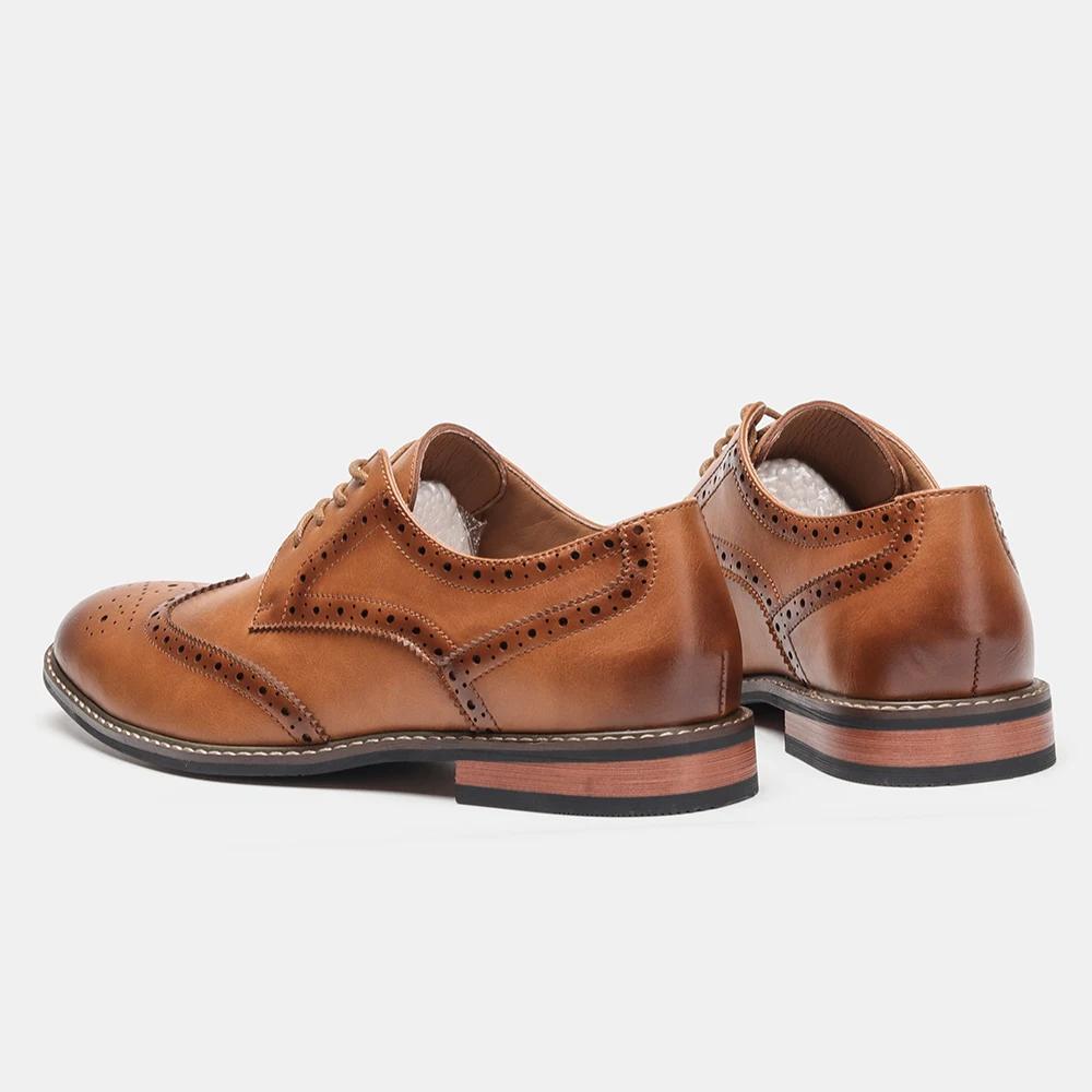 Chaussures en cuir pour hommes, élégantes et confortables, chaussures formelles pour gentleman.