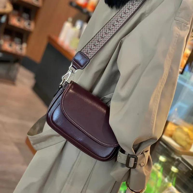 Sac à main en cuir de vache naturel pour femmes, sacs à bandoulière de bonne qualité pour les déplac