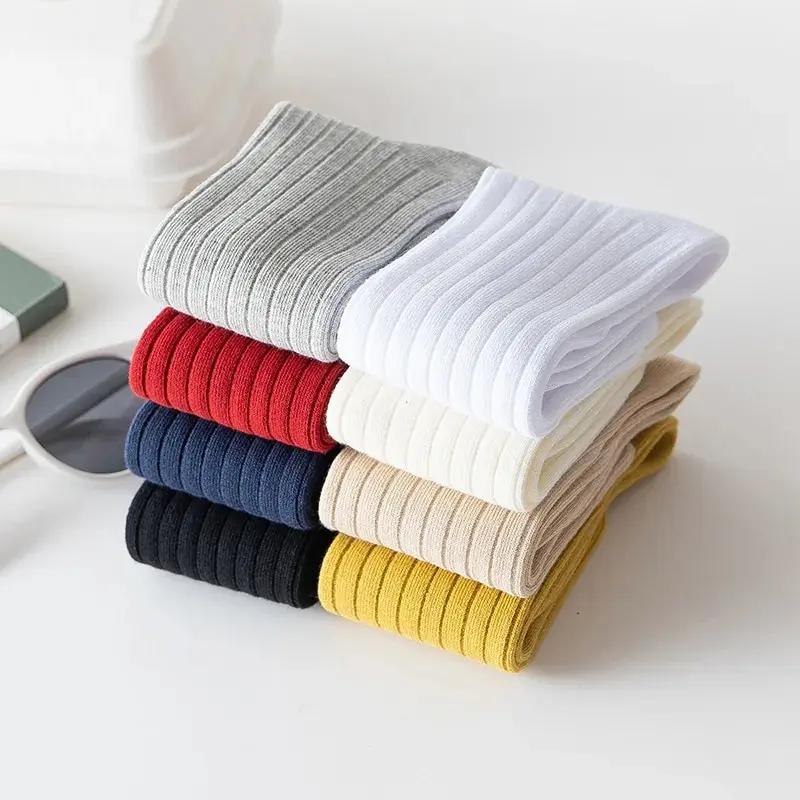 3 paires/lot bébé genou chaussettes hautes enfants filles garçons doux coton longue chaussette migno