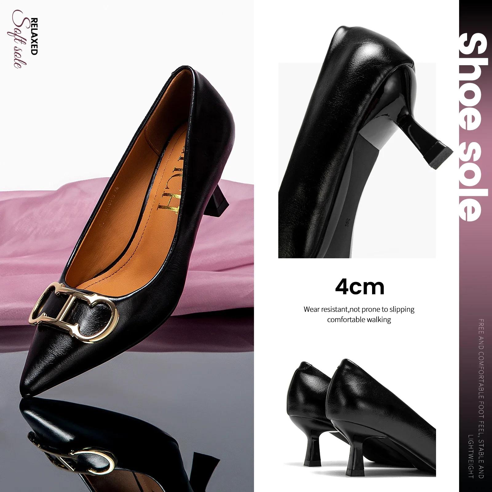 CHCH-Chaussures de Marque en Cuir Verni pour Femme, à Talons Hauts et Pointus, Style Bateau, pour Ma