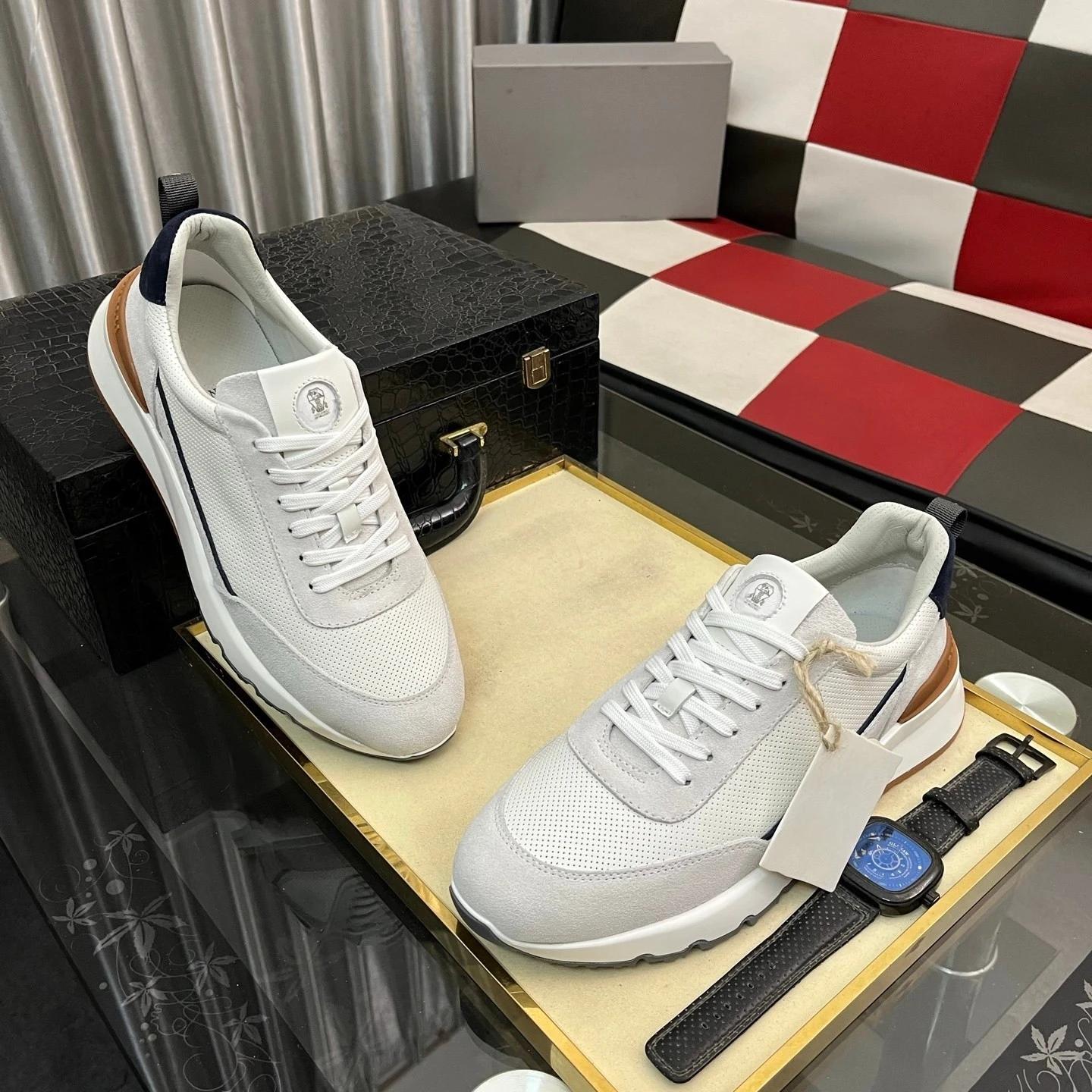 Chaussures pour hommes de marque de luxe, baskets décontractées faites à la main, tissu en nylon jac