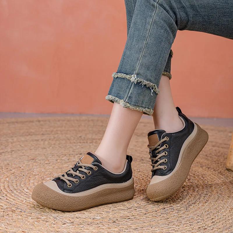 CICIYANG Mocassins pour femmes 2026 Nouveaux modèles rétro décontractés, baskets de randonnée plates