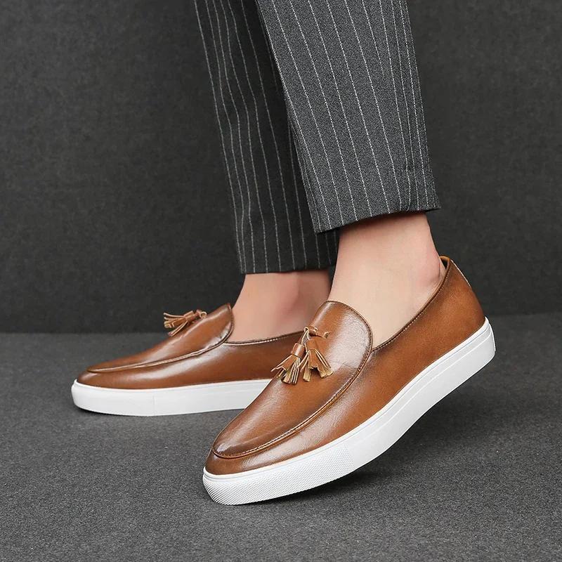 Italie hommes chaussures décontractées été mocassins en cuir chaussures de bureau pour hommes mocass