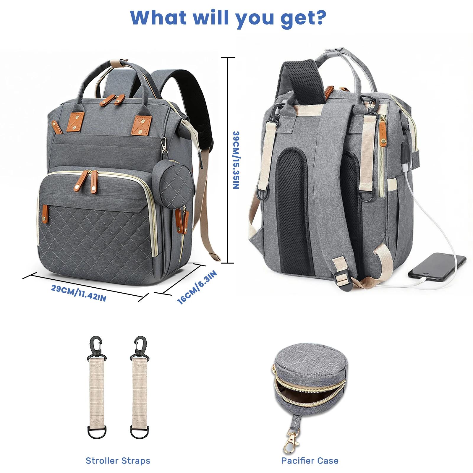 Sac à dos pour couches, sac à langer pour bébé, sac à couches pour bébé fille et garçon, sac de voya